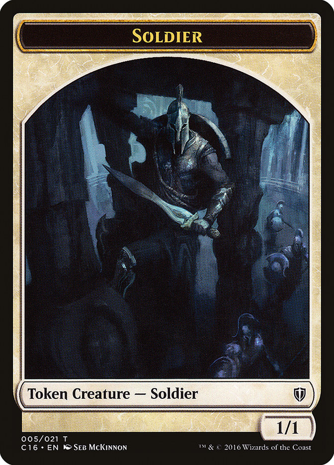Soldier // Squid Double-Sided Token [Commander 2016 Tokens] | Game Master's Emporium (The New GME)
