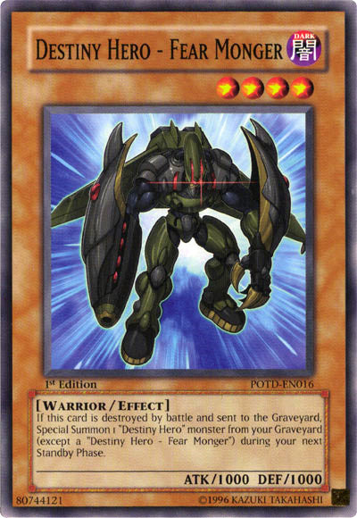 Destiny Hero - Fear Monger [POTD-EN016] Common | Game Master's Emporium (The New GME)