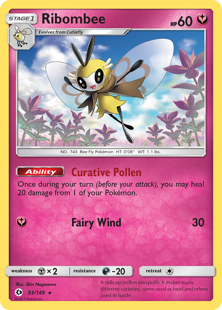 Ribombee (93/149) [Sun & Moon: Base Set] | Game Master's Emporium (The New GME)