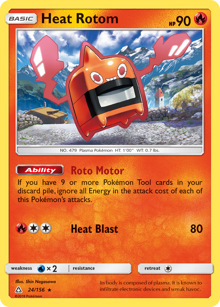 Heat Rotom (24/156) [Sun & Moon: Ultra Prism] | Game Master's Emporium (The New GME)