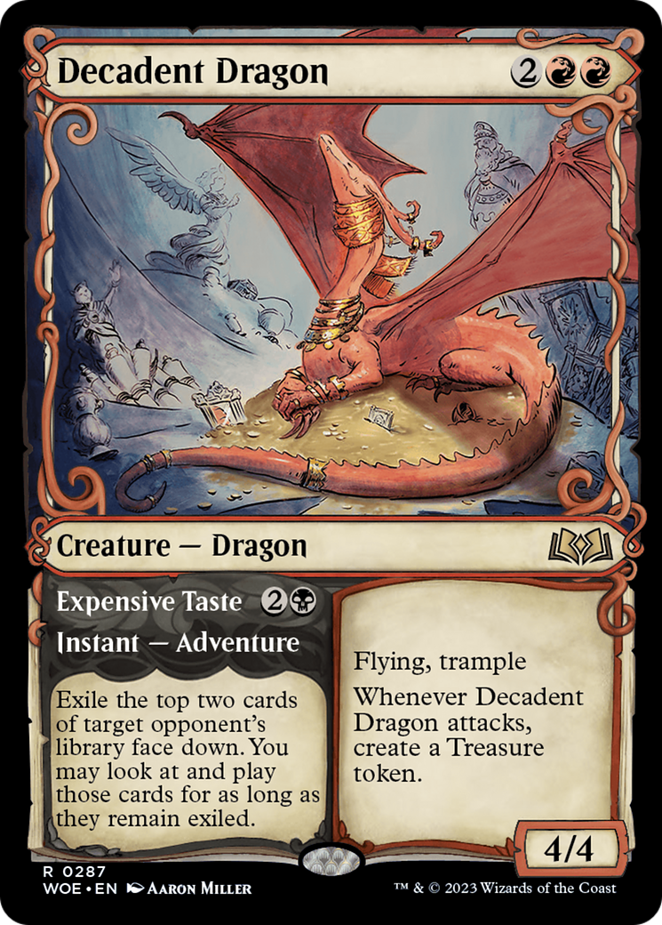 Decadent Dragon // Expensive Taste (Showcase) [Wilds of Eldraine] | Game Master's Emporium (The New GME)