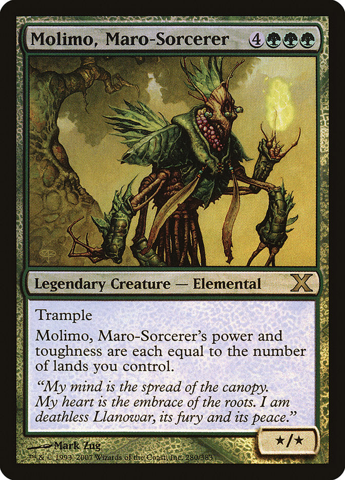 Molimo, Maro-Sorcerer (Premium Foil) [Tenth Edition] | Game Master's Emporium (The New GME)