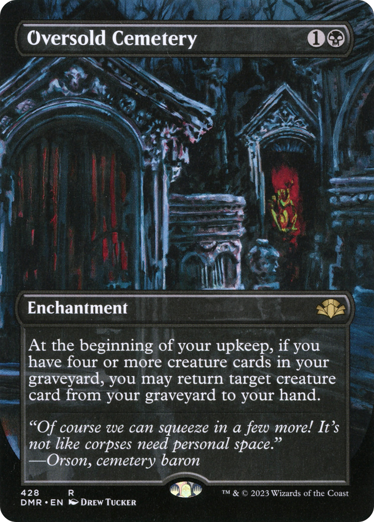 Oversold Cemetery (Borderless Alternate Art) [Dominaria Remastered] | Game Master's Emporium (The New GME)