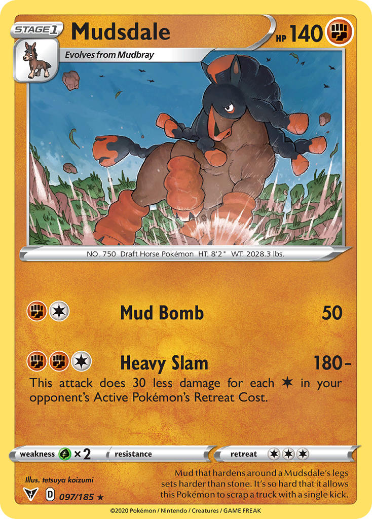 Mudsdale (097/185) [Sword & Shield: Vivid Voltage] | Game Master's Emporium (The New GME)