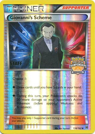 Giovanni's Scheme (138/162) (Championship Promo Staff) [XY: BREAKthrough] | Game Master's Emporium (The New GME)