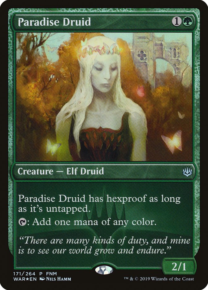 Paradise Druid (FNM) [War of the Spark Promos] | Game Master's Emporium (The New GME)