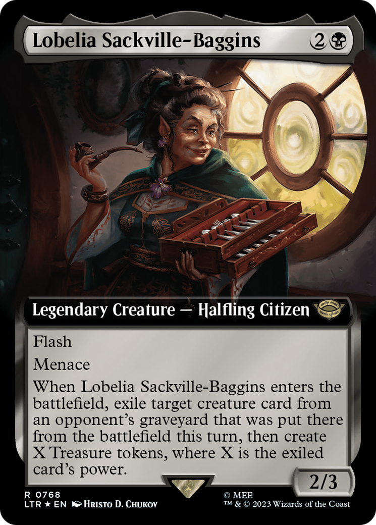 Lobelia Sackville-Baggins (Extended Art) (Surge Foil) [The Lord of the Rings: Tales of Middle-Earth] | Game Master's Emporium (The New GME)