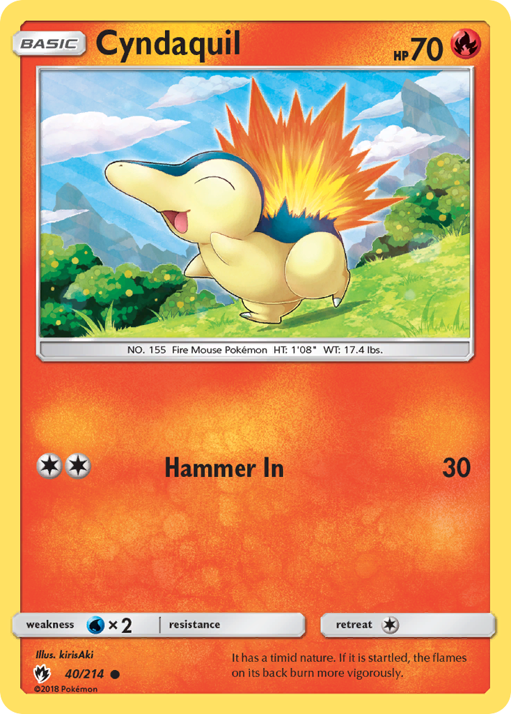 Cyndaquil (40/214) [Sun & Moon: Lost Thunder] | Game Master's Emporium (The New GME)