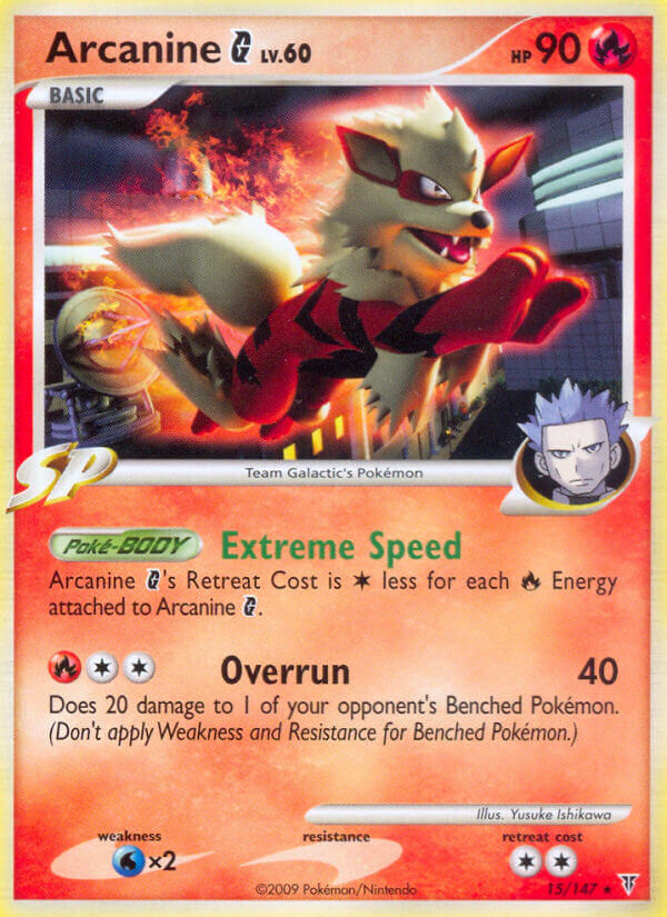 Arcanine G (15/147) (Theme Deck Exclusive) [Platinum: Supreme Victors] | Game Master's Emporium (The New GME)