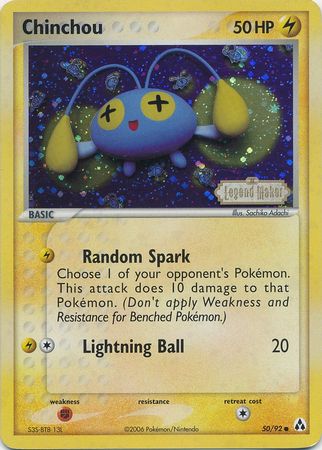 Chinchou (50/92) (Stamped) [EX: Legend Maker] | Game Master's Emporium (The New GME)