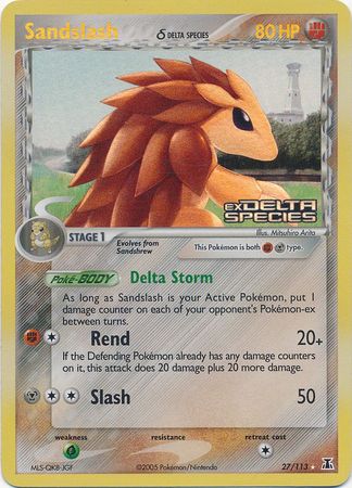 Sandslash (27/113) (Delta Species) (Stamped) [EX: Delta Species] | Game Master's Emporium (The New GME)