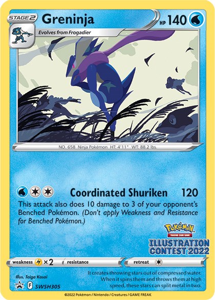 Greninja (SWSH305) (Illustration Contest 2022) [Sword & Shield: Black Star Promos] | Game Master's Emporium (The New GME)