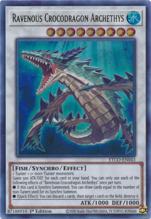 Ravenous Crocodragon Archethys [ETCO-EN043] Ultra Rare | Game Master's Emporium (The New GME)