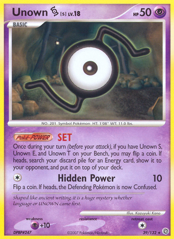 Unown S (39/132) [Diamond & Pearl: Secret Wonders] | Game Master's Emporium (The New GME)