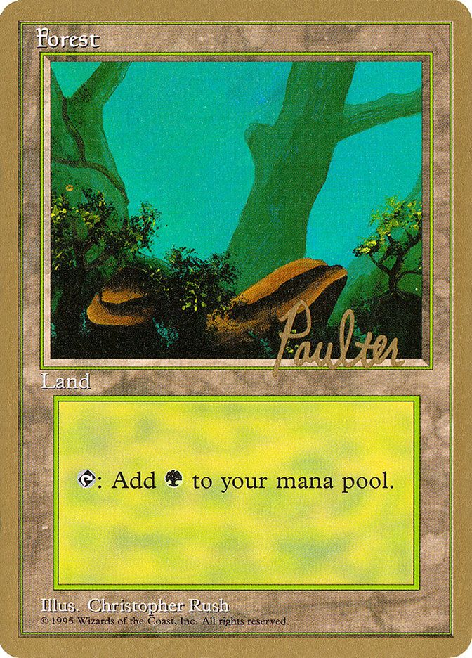 Forest (pp378) (Preston Poulter) [Pro Tour Collector Set] | Game Master's Emporium (The New GME)