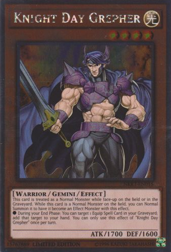 Knight Day Grepher [NKRT-EN015] Platinum Rare | Game Master's Emporium (The New GME)