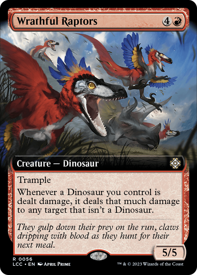 Wrathful Raptors (Extended Art) [The Lost Caverns of Ixalan Commander] | Game Master's Emporium (The New GME)