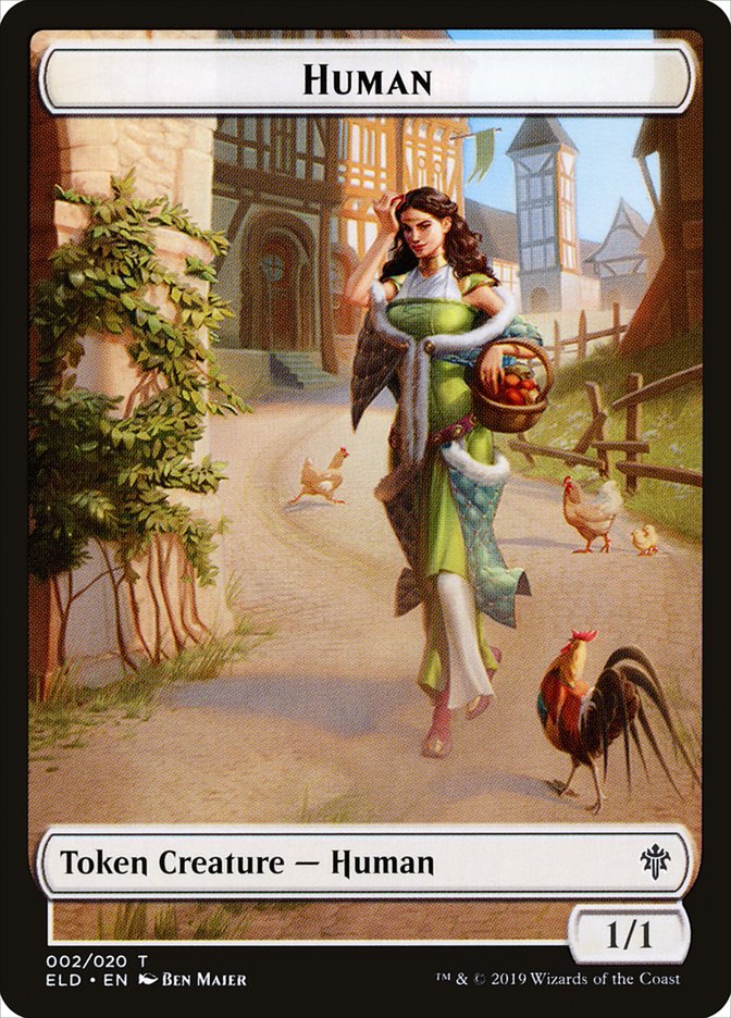 Human Token [Throne of Eldraine Tokens] | Game Master's Emporium (The New GME)
