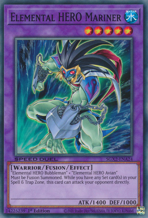Elemental HERO Mariner [SGX2-ENA24] Common | Game Master's Emporium (The New GME)