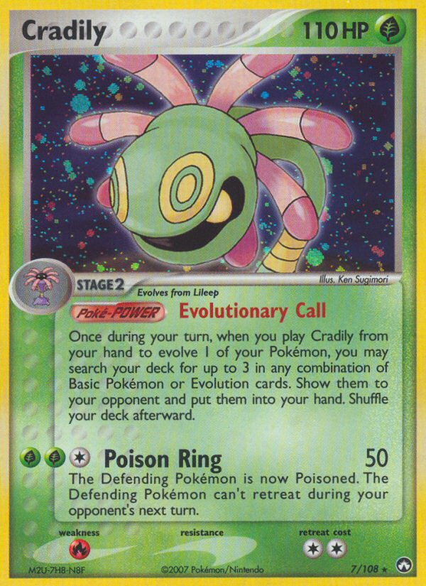 Cradily (7/108) [EX: Power Keepers] | Game Master's Emporium (The New GME)