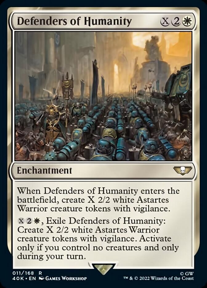 Defenders of Humanity (Surge Foil) [Warhammer 40,000] | Game Master's Emporium (The New GME)