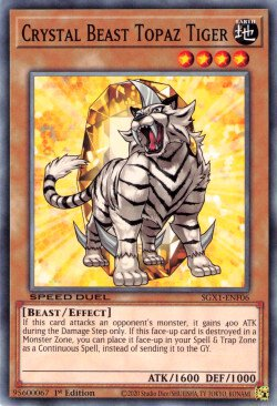 Crystal Beast Topaz Tiger [SGX1-ENF06] Common | Game Master's Emporium (The New GME)