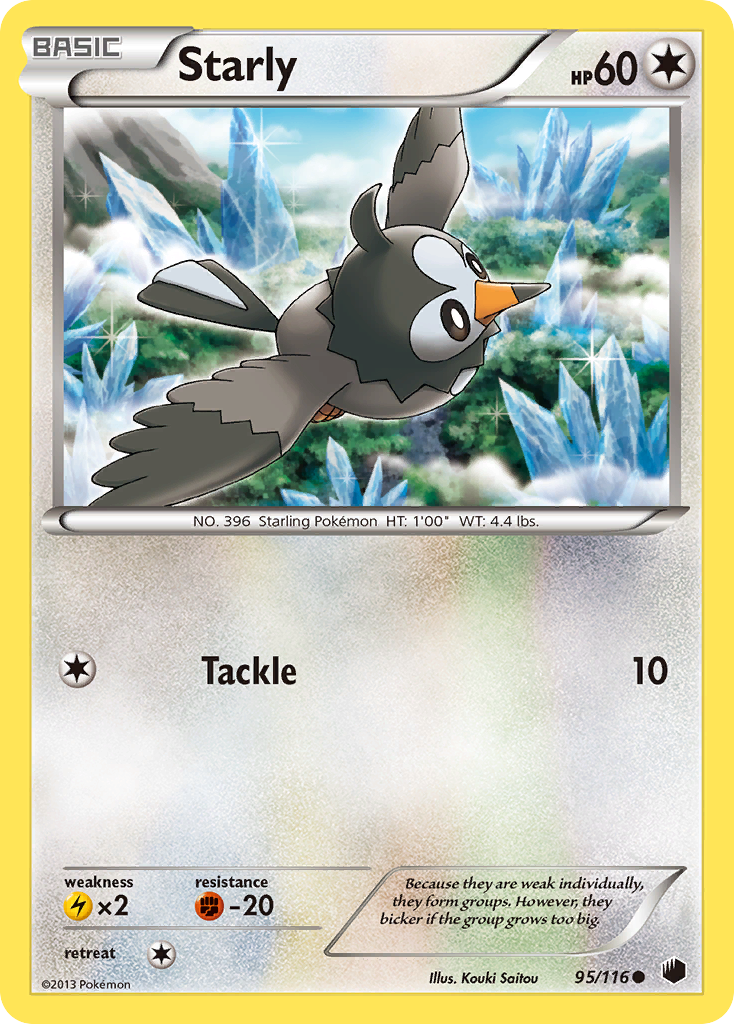 Starly (95/116) [Black & White: Plasma Freeze] | Game Master's Emporium (The New GME)