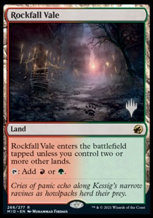 Rockfall Vale (Promo Pack) [Innistrad: Midnight Hunt Promos] | Game Master's Emporium (The New GME)