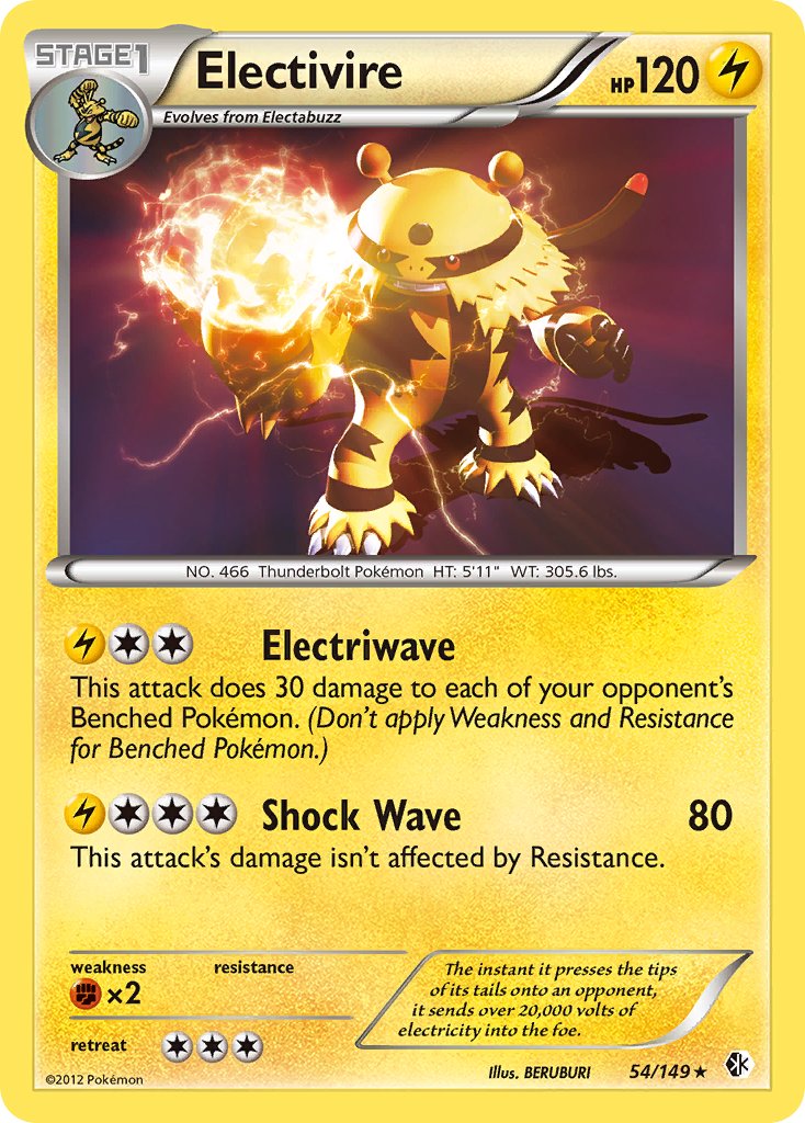 Electivire (54/149) (Cosmos Holo) (Blister Exclusive) [Black & White: Boundaries Crossed] | Game Master's Emporium (The New GME)