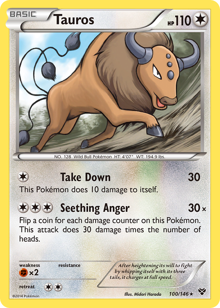 Tauros (100/146) [XY: Base Set] | Game Master's Emporium (The New GME)