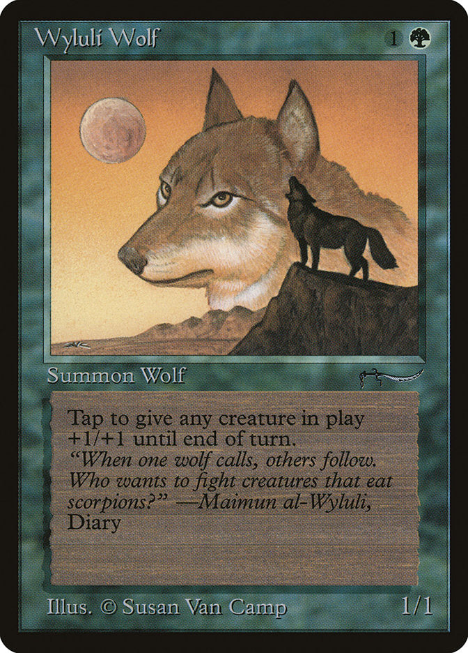 Wyluli Wolf (Dark Mana Cost) [Arabian Nights] | Game Master's Emporium (The New GME)