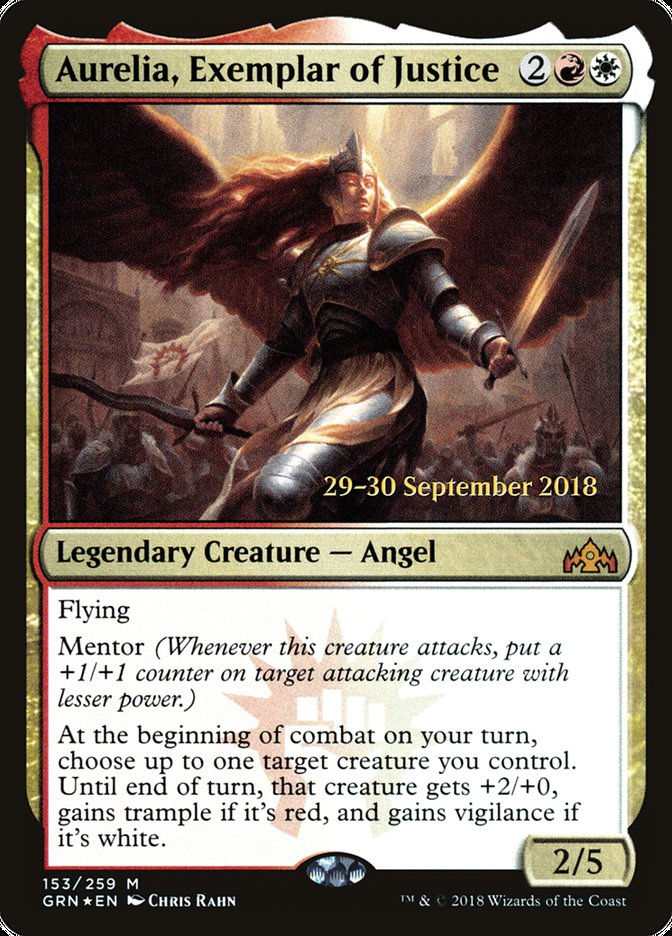 Aurelia, Exemplar of Justice [Guilds of Ravnica Prerelease Promos] | Game Master's Emporium (The New GME)