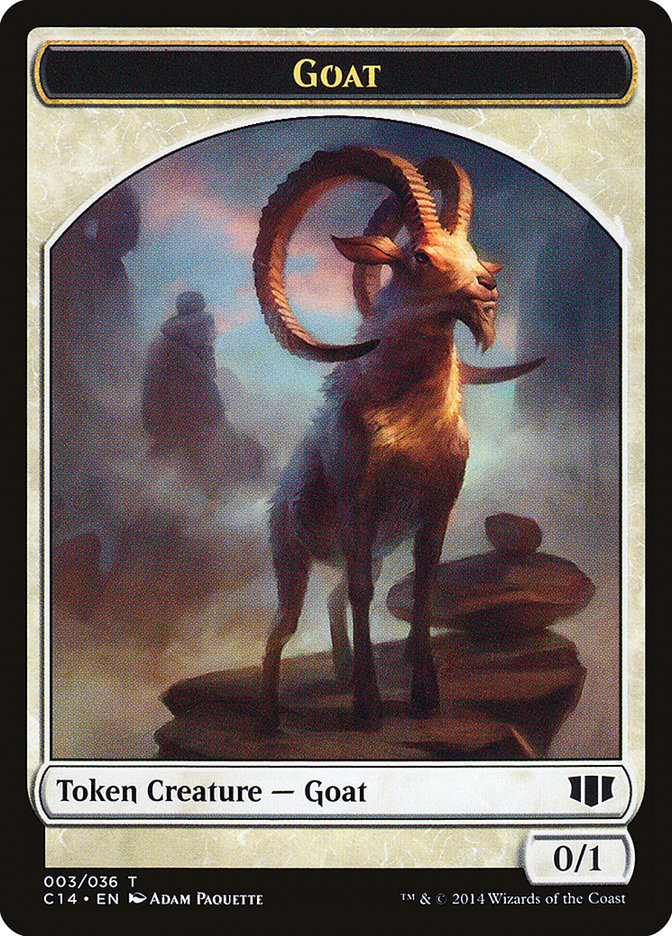 Goblin // Goat Double-Sided Token [Commander 2014 Tokens] | Game Master's Emporium (The New GME)