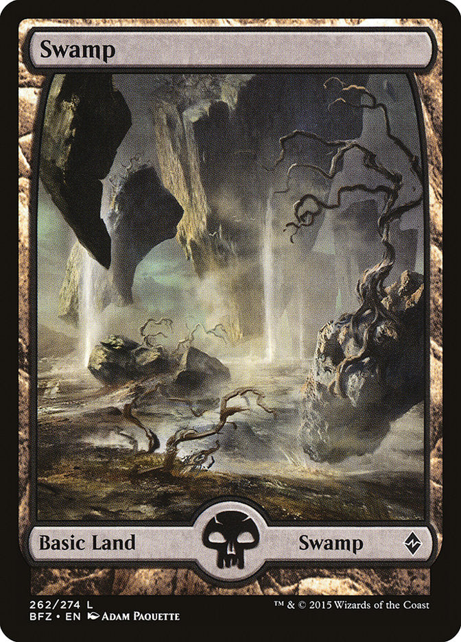 Swamp (262) (Full Art) [Battle for Zendikar] | Game Master's Emporium (The New GME)
