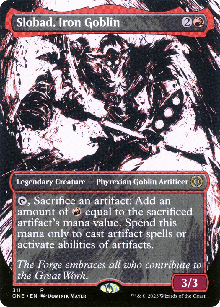 Slobad, Iron Goblin (Borderless Ichor) [Phyrexia: All Will Be One] | Game Master's Emporium (The New GME)