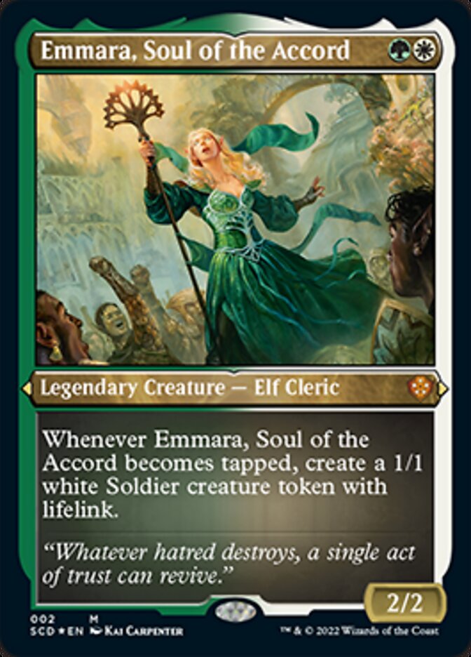 Emmara, Soul of the Accord (Foil Etched) [Starter Commander Decks] | Game Master's Emporium (The New GME)