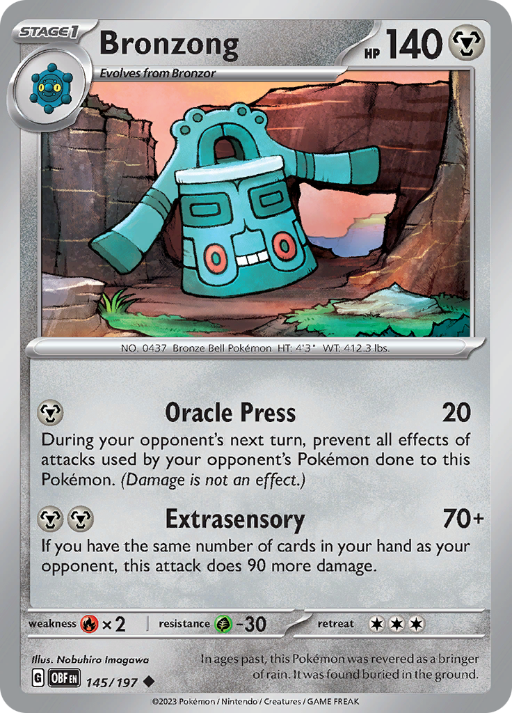 Bronzong (145/197) [Scarlet & Violet: Obsidian Flames] | Game Master's Emporium (The New GME)