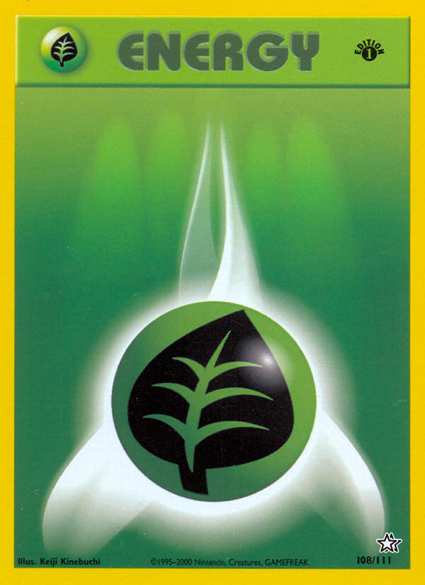 Grass Energy (108/111) [Neo Genesis 1st Edition] | Game Master's Emporium (The New GME)