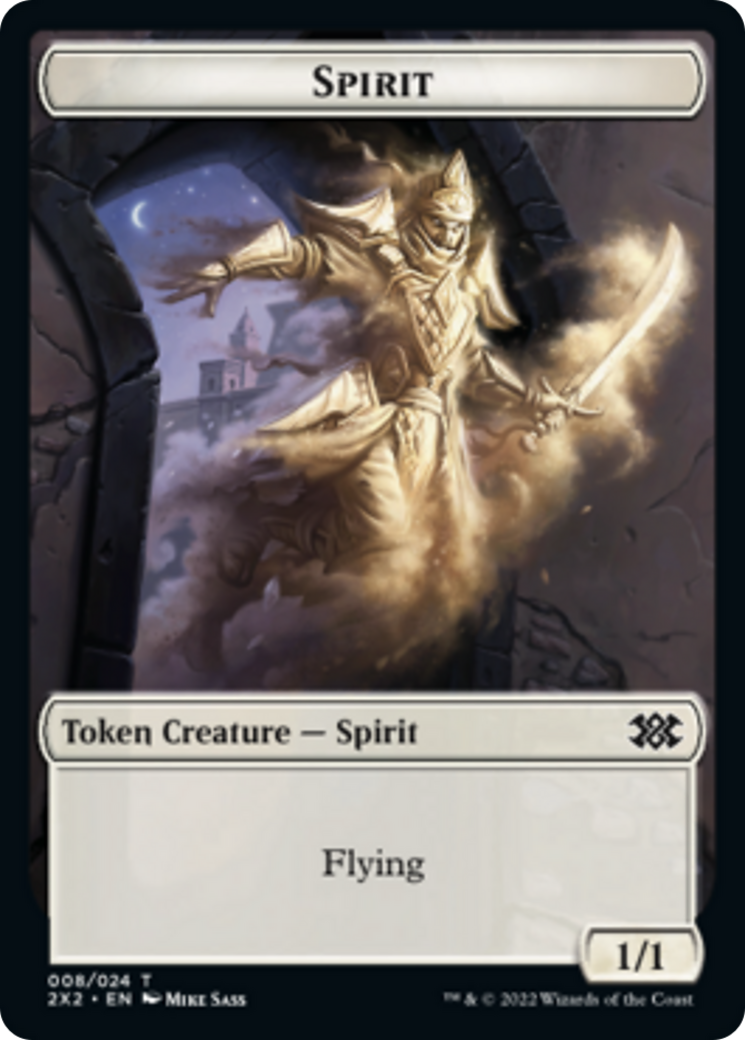 Wrenn and Six Emblem // Spirit (008) Double-Sided Token [Double Masters 2022 Tokens] | Game Master's Emporium (The New GME)