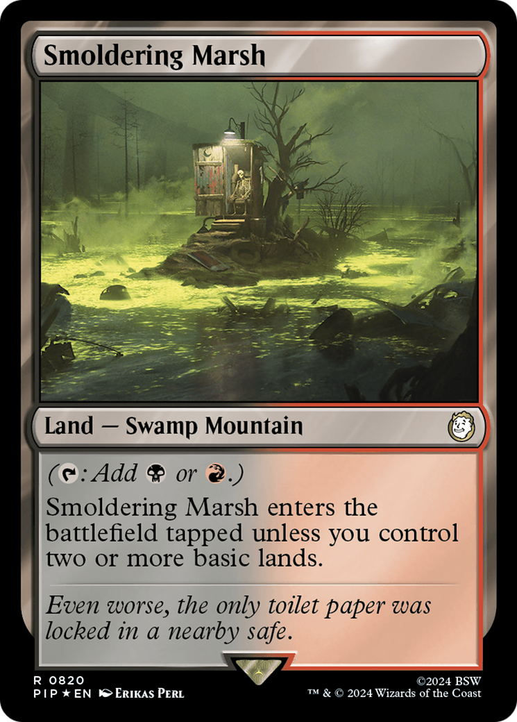 Smoldering Marsh (Surge Foil) [Fallout] | Game Master's Emporium (The New GME)