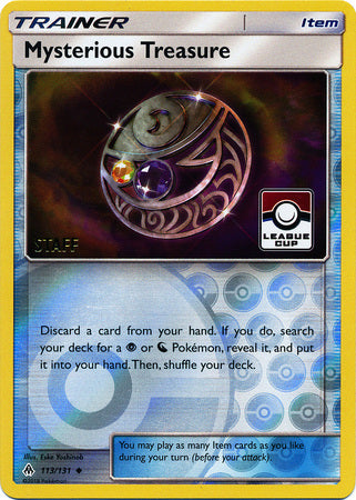 Mysterious Treasure (113/131) (League Promo Staff) [Sun & Moon: Forbidden Light] | Game Master's Emporium (The New GME)