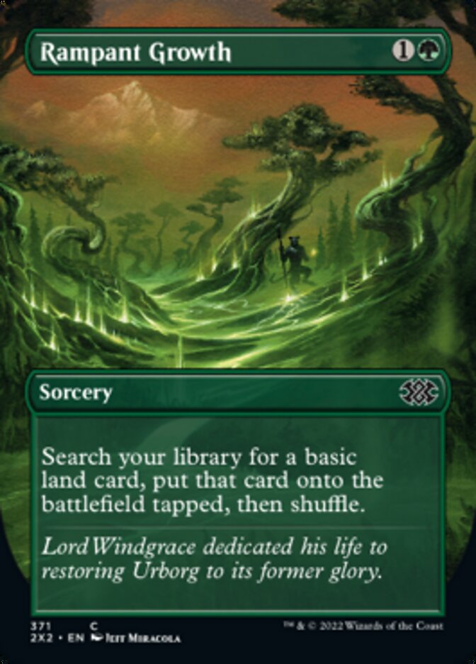Rampant Growth (Borderless Alternate Art) [Double Masters 2022] | Game Master's Emporium (The New GME)
