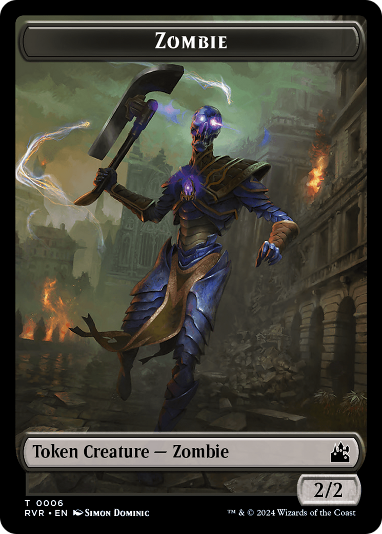 Saproling // Zombie Double-Sided Token [Ravnica Remastered Tokens] | Game Master's Emporium (The New GME)