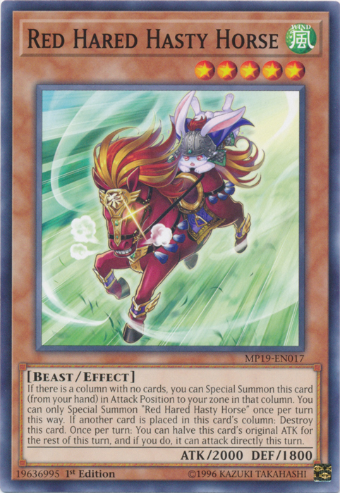 Red Hared Hasty Horse [MP19-EN017] Common | Game Master's Emporium (The New GME)