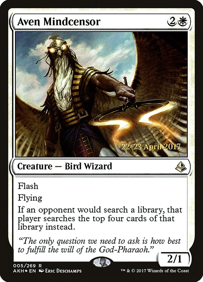 Aven Mindcensor [Amonkhet Prerelease Promos] | Game Master's Emporium (The New GME)