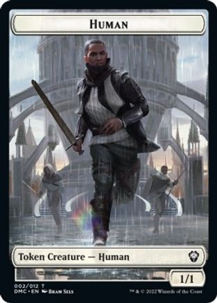 Human // Snake Double-Sided Token [Dominaria United Commander Tokens] | Game Master's Emporium (The New GME)