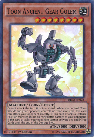 Toon Ancient Gear Golem [DRL2-EN022] Super Rare | Game Master's Emporium (The New GME)