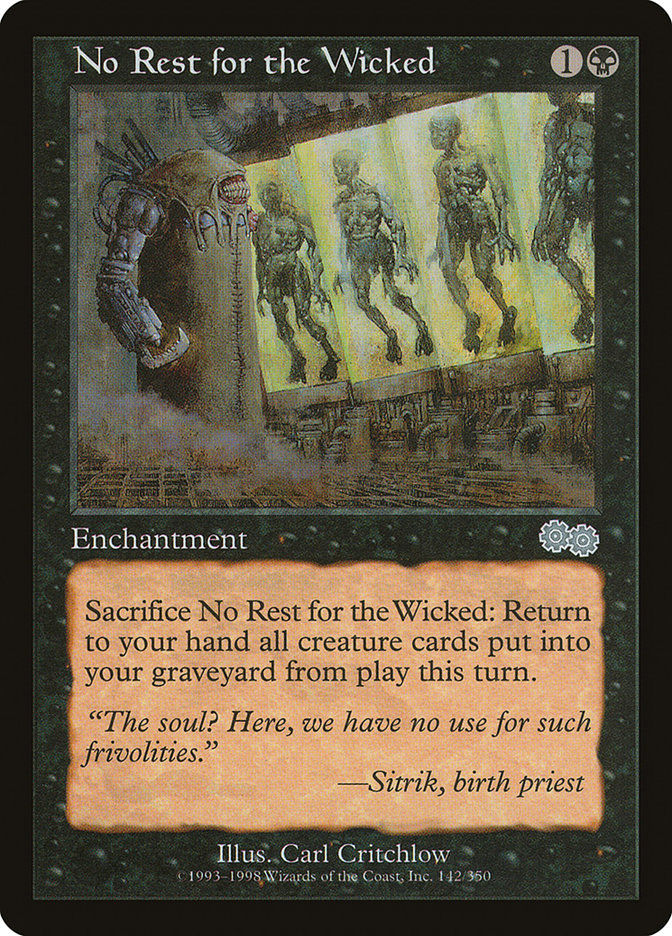 No Rest for the Wicked [Urza's Saga] | Game Master's Emporium (The New GME)