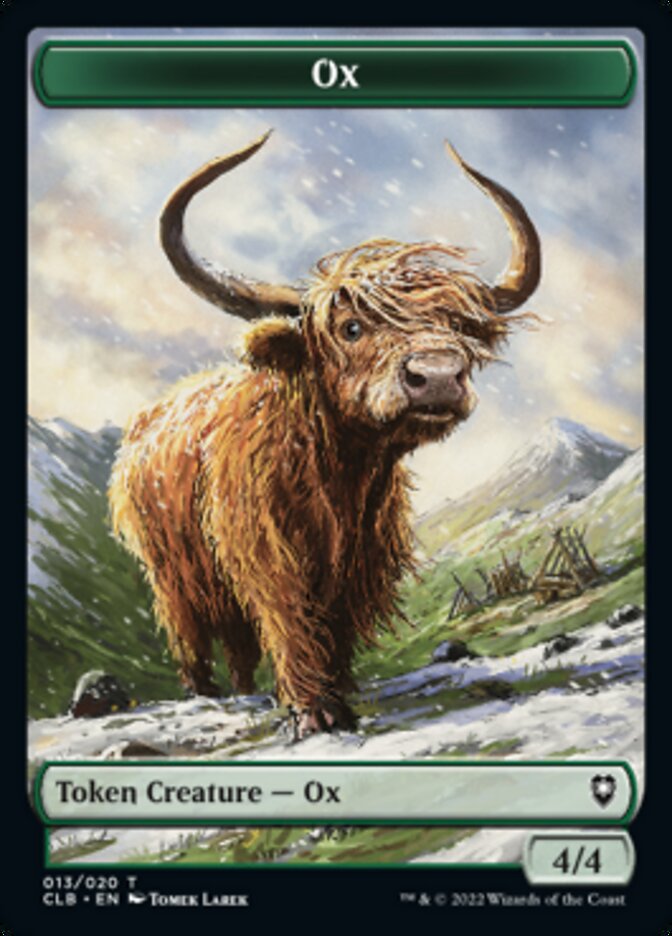 Treasure // Ox Double-Sided Token [Commander Legends: Battle for Baldur's Gate Tokens] | Game Master's Emporium (The New GME)