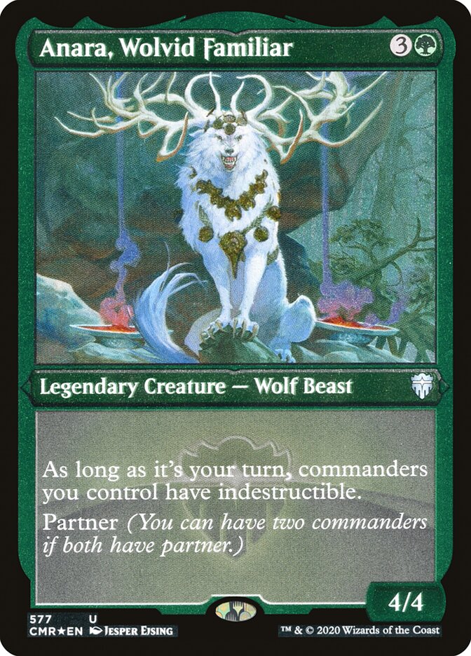 Anara, Wolvid Familiar (Etched) [Commander Legends] | Game Master's Emporium (The New GME)